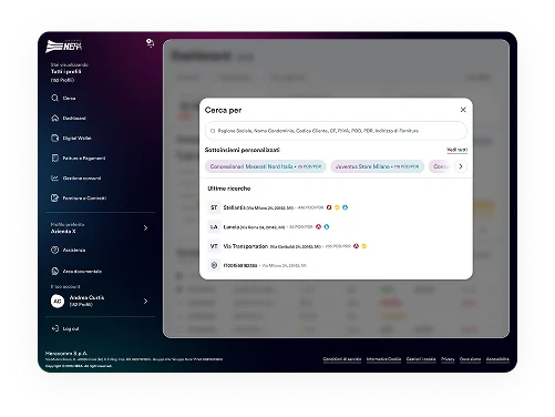 Cerca per search modal with custom sets and recent searches